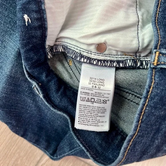 GAP |  Kick Fit High Rise Blue Jeans Straight Leg Long (32/14L) - Picture 6 of 6